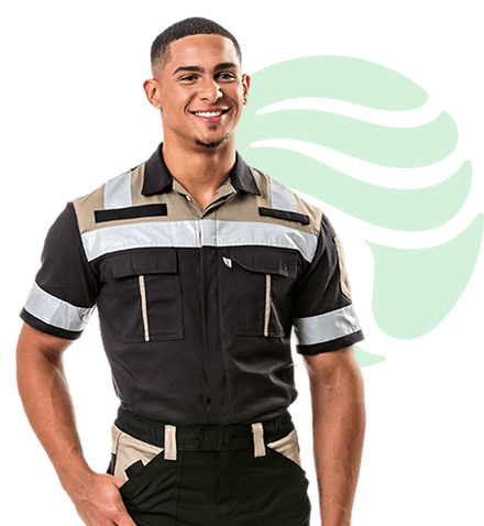 Profissional vestindo uniforme Ecowork