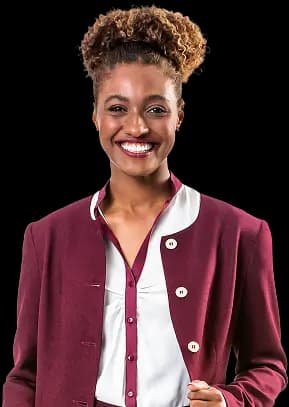 Mulher sorridente vestindo uniforme Ideal Work